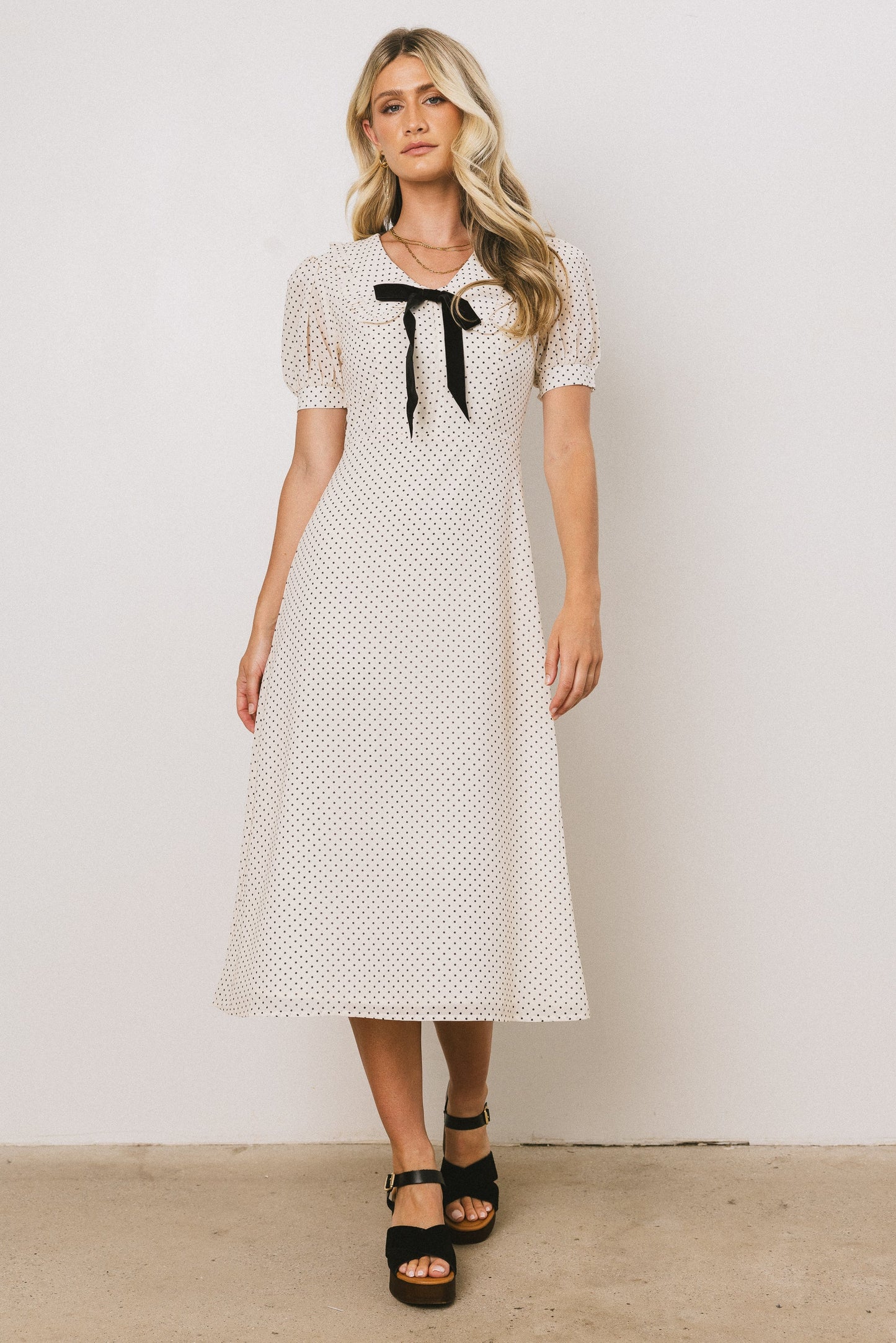 Chloe Polka Dot Midi Dress - FINAL SALE