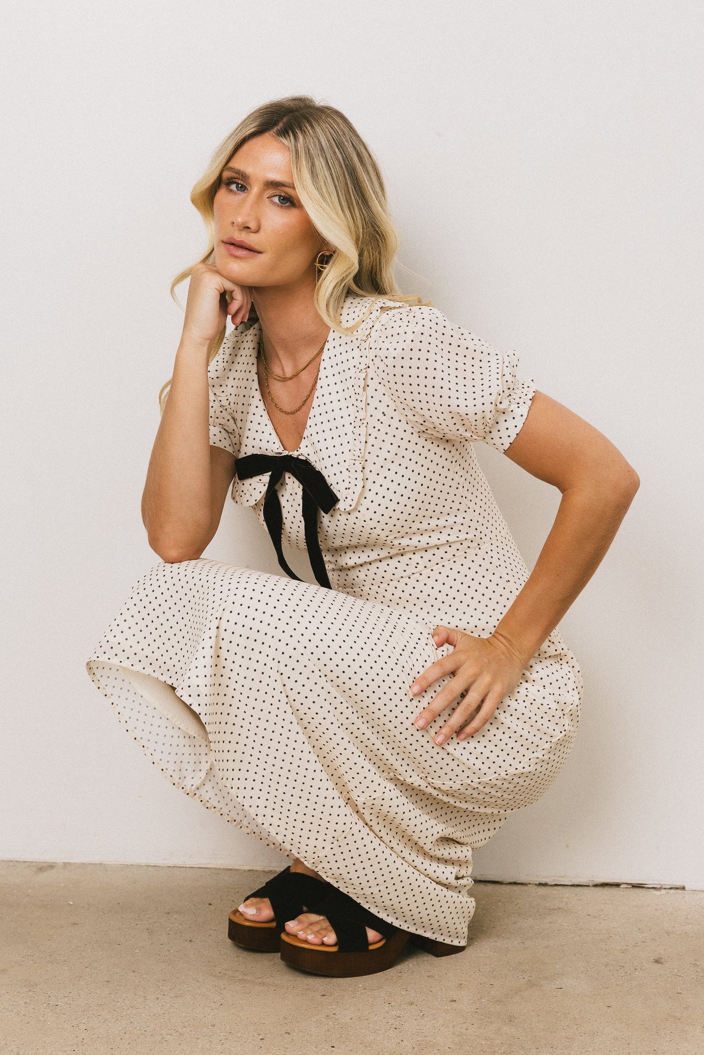 Chloe Polka Dot Midi Dress - FINAL SALE