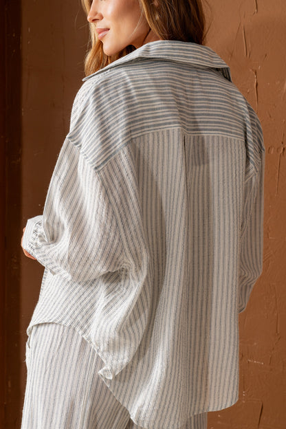Diana Striped Button Up - FINAL SALE