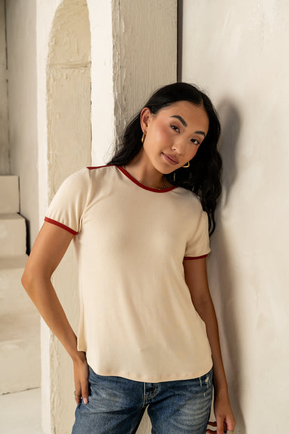 Goldie Contrast Tee - FINAL SALE