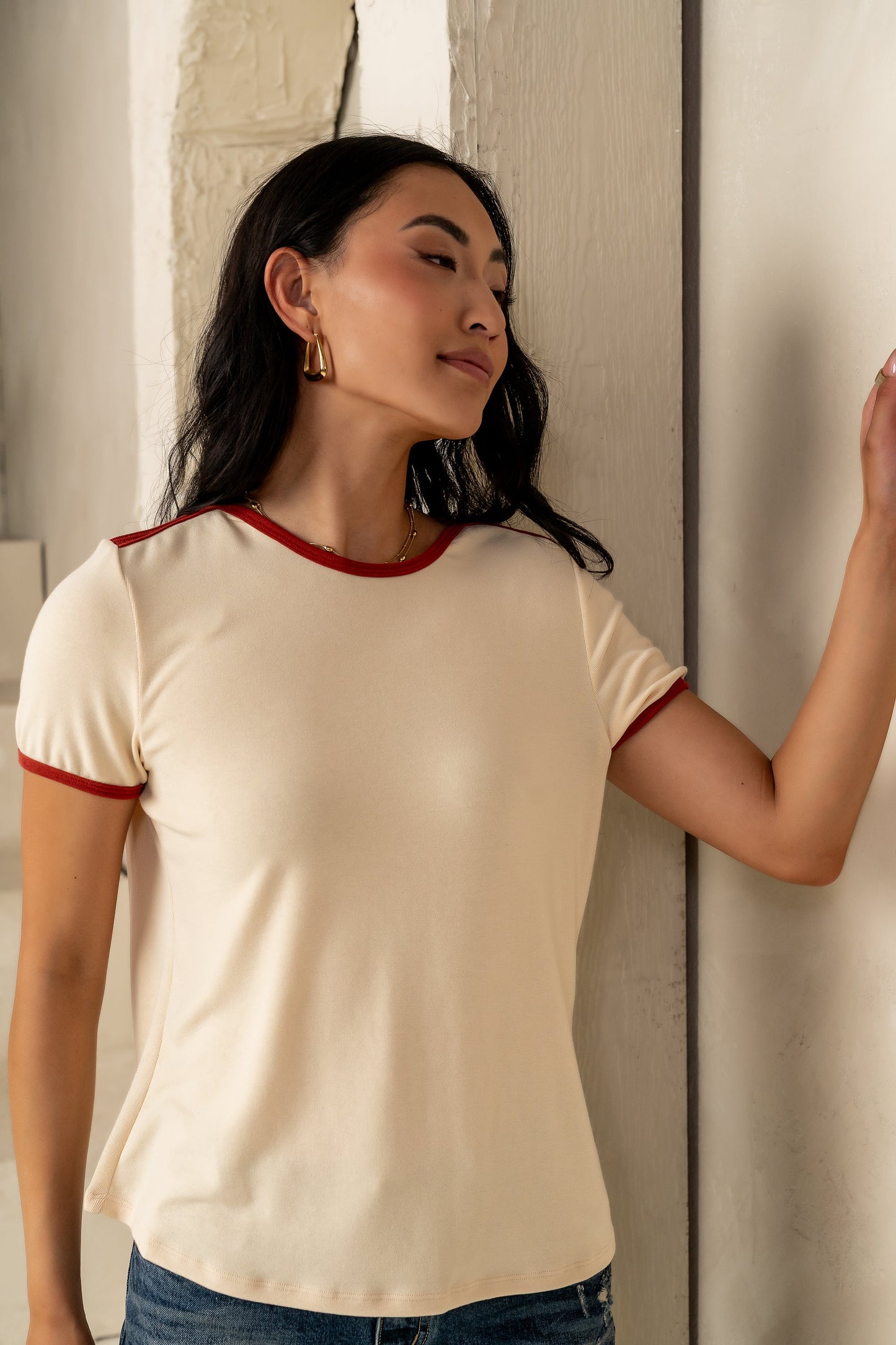 Goldie Contrast Tee - FINAL SALE