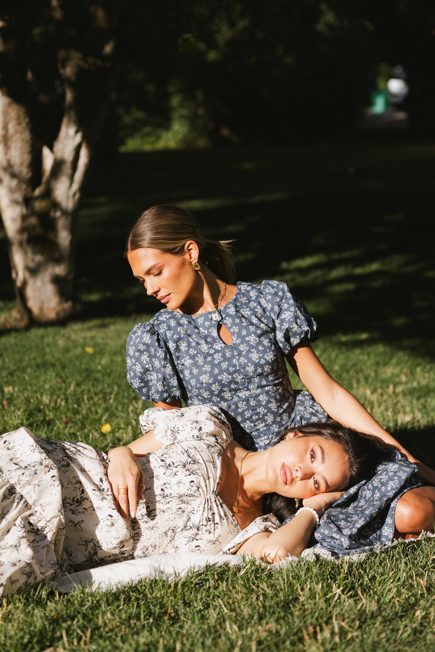 Baylor Floral Maxi Dress in Blue- FINAL SALE