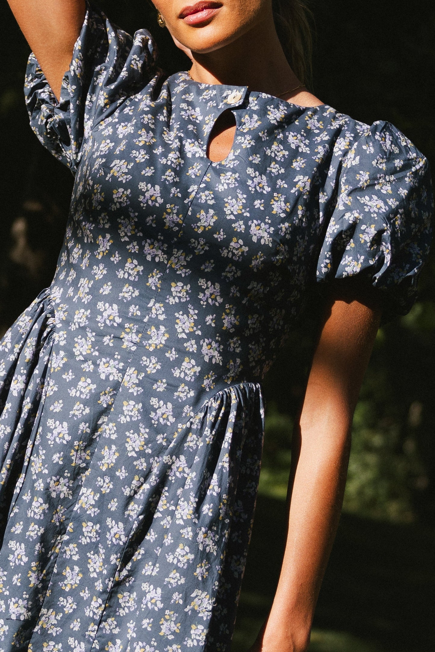 Baylor Floral Maxi Dress in Blue- FINAL SALE