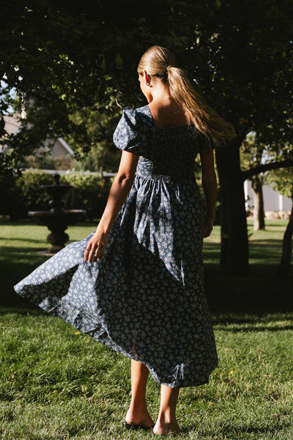 Baylor Floral Maxi Dress in Blue- FINAL SALE