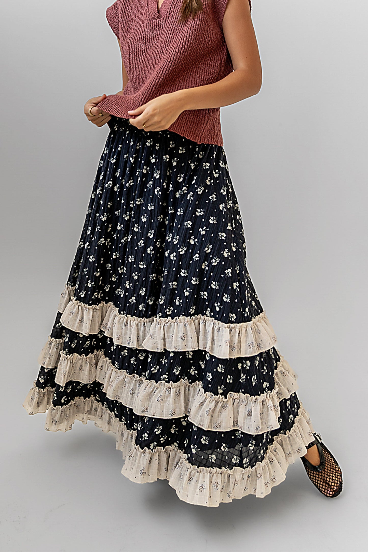 Aries Floral Maxi Skirt - FINAL SALE