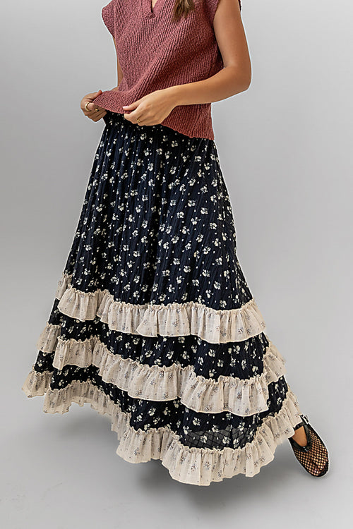 Aries Floral Maxi Skirt - FINAL SALE