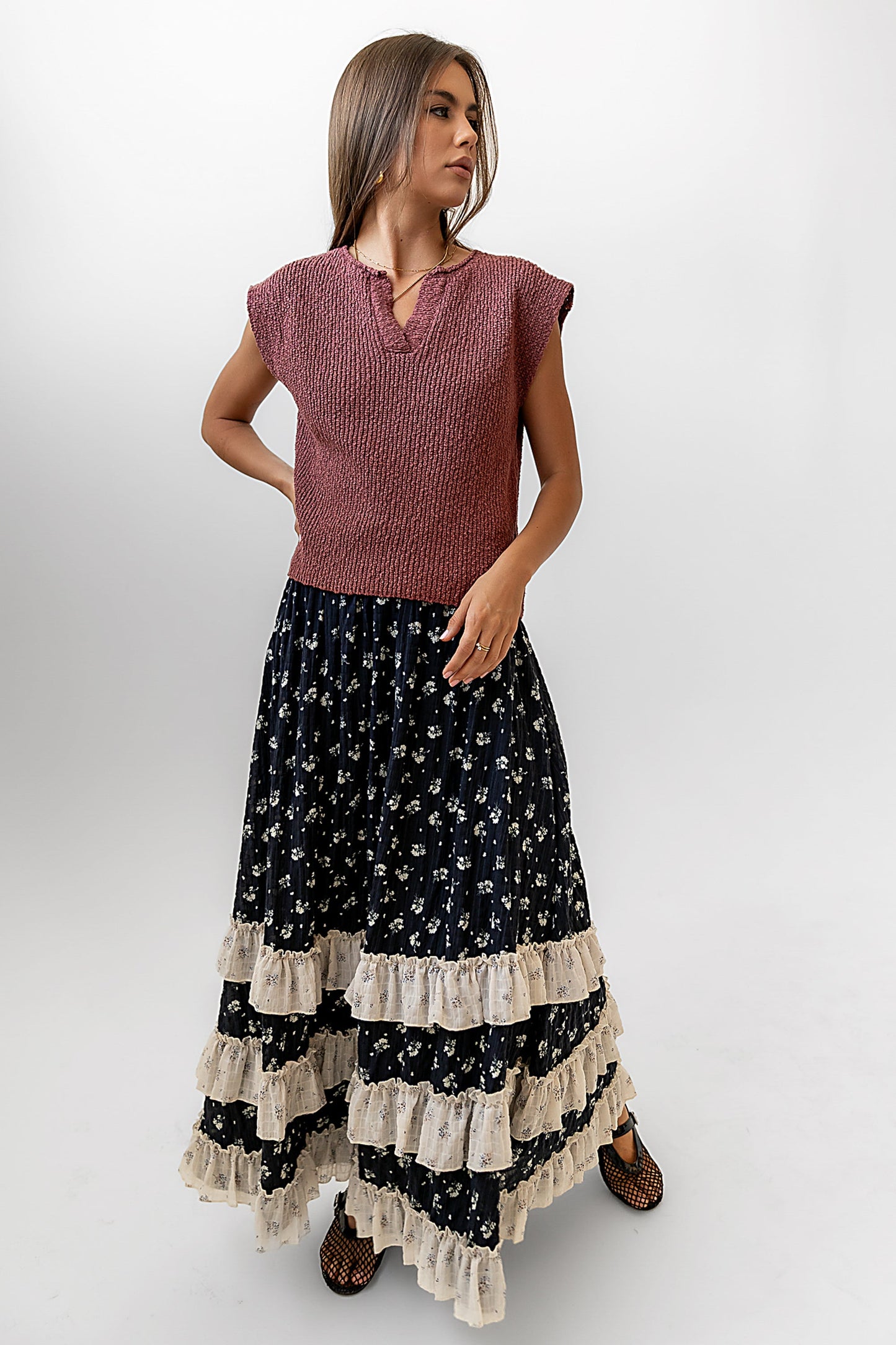 Aries Floral Maxi Skirt - FINAL SALE