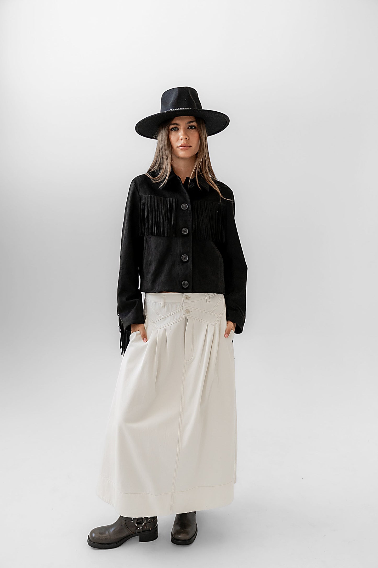 Eddie Denim Maxi Skirt - FINAL SALE