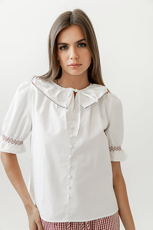Gemma Collared Blouse - FINAL SALE