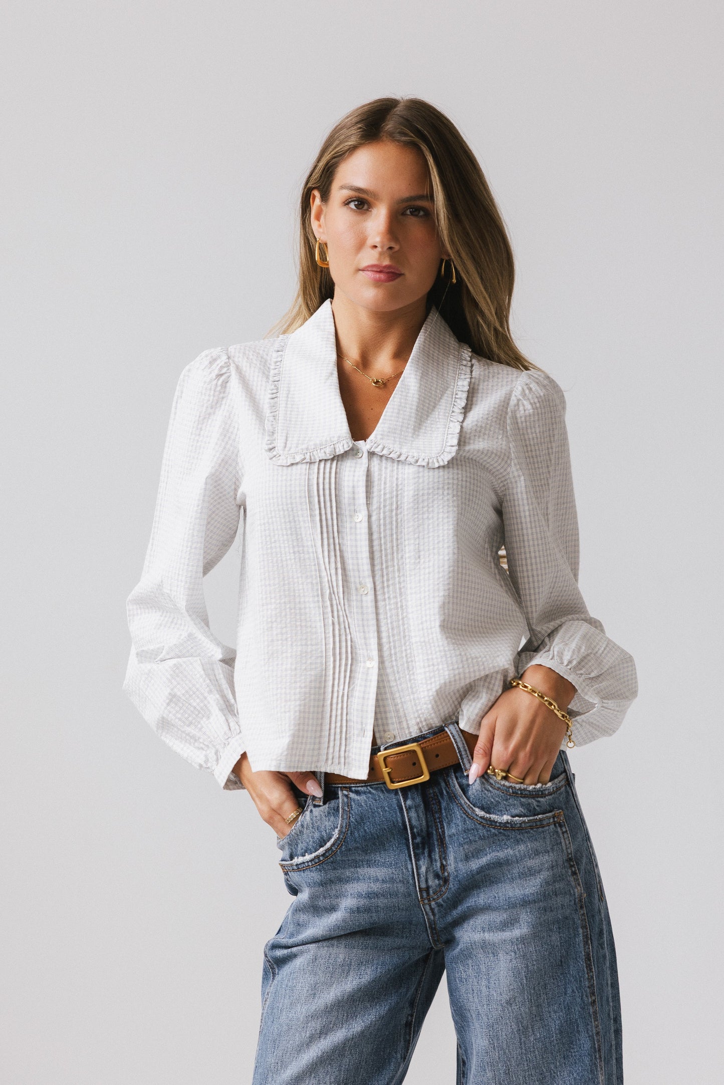 Allena Plaid Button Up