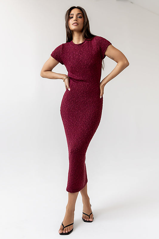Hadley Knit Maxi Dress in Plum - FINAL SALE