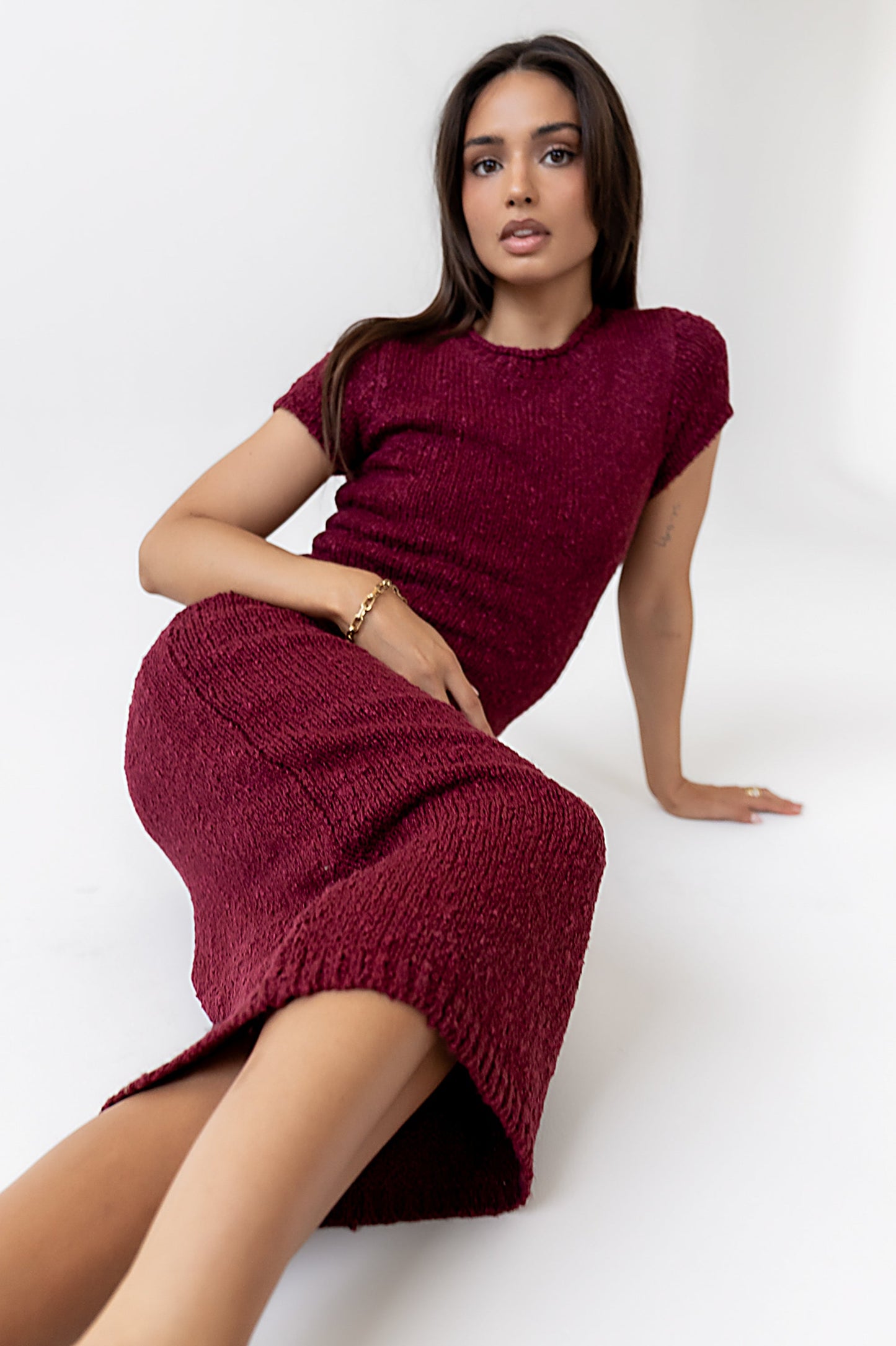 Hadley Knit Maxi Dress in Plum - FINAL SALE
