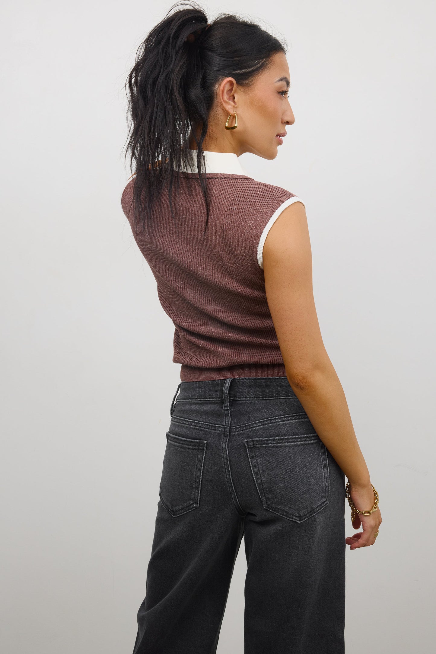 Becca Ribbed Top in Plum - FINAL SALE