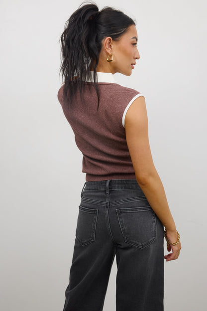 Becca Ribbed Top in Plum - FINAL SALE