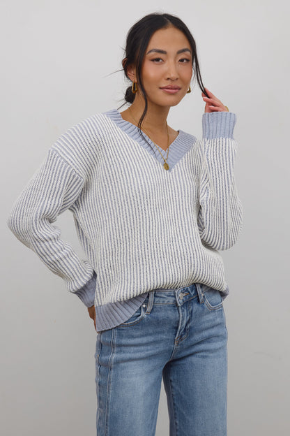 Glinda Knit Sweater in Blue - FINAL SALE