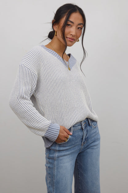 Glinda Knit Sweater in Blue - FINAL SALE