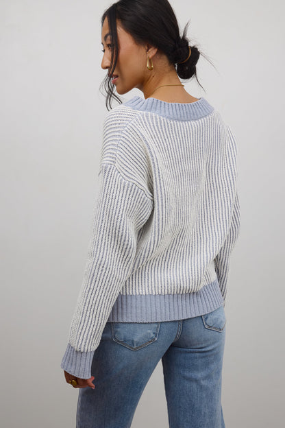 Glinda Knit Sweater in Blue - FINAL SALE