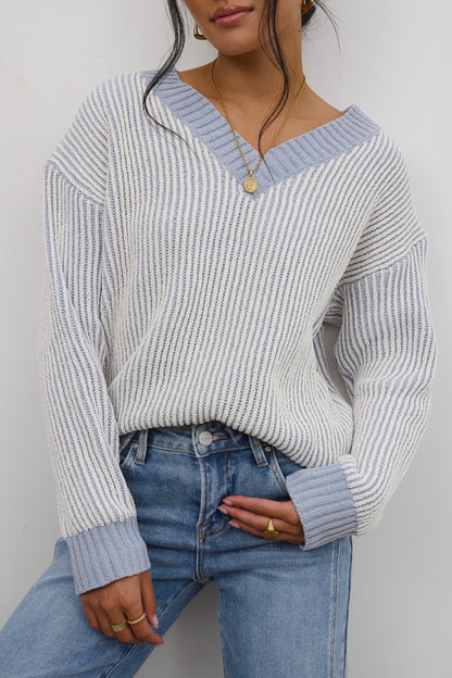 Glinda Knit Sweater in Blue - FINAL SALE