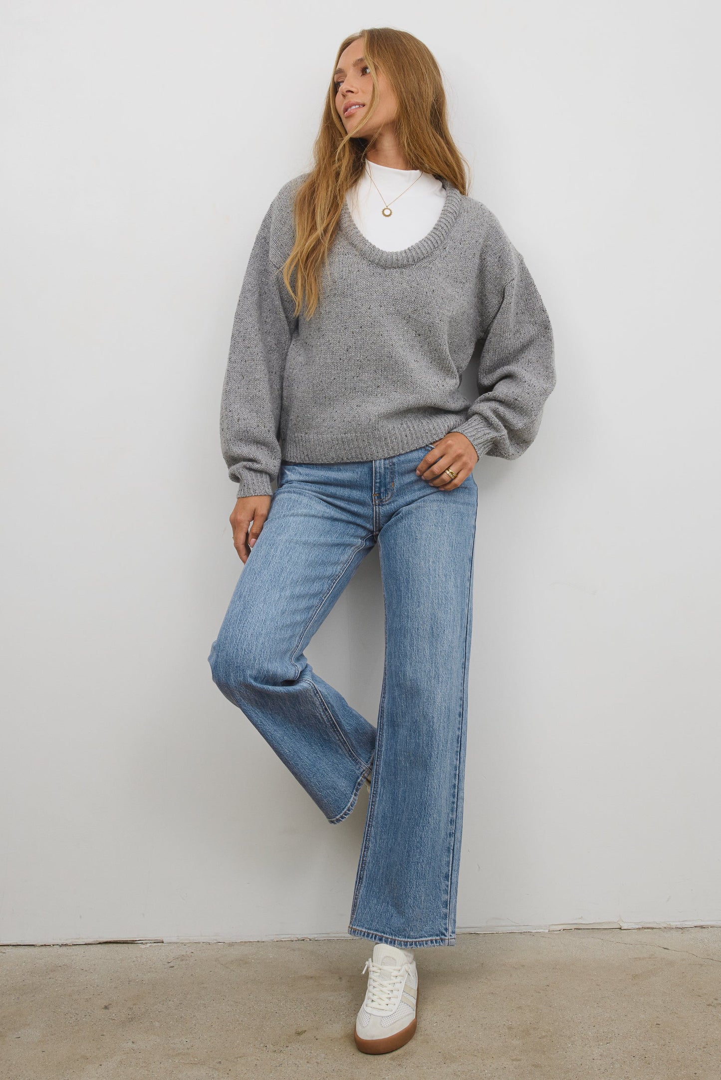 Fern Relaxed Sweater in Grey - FINAL SALE
