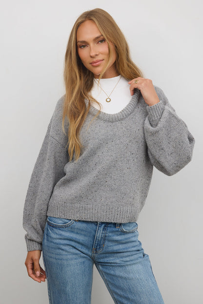 Fern Relaxed Sweater in Grey - FINAL SALE