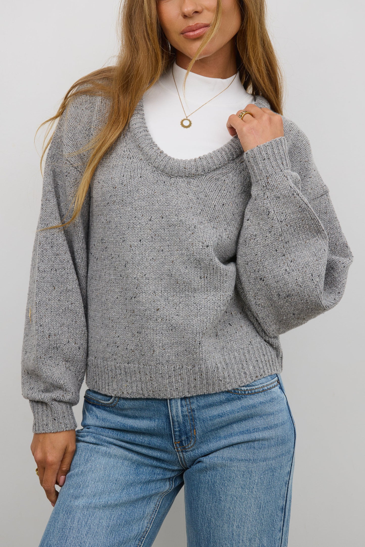 Fern Relaxed Sweater in Grey - FINAL SALE
