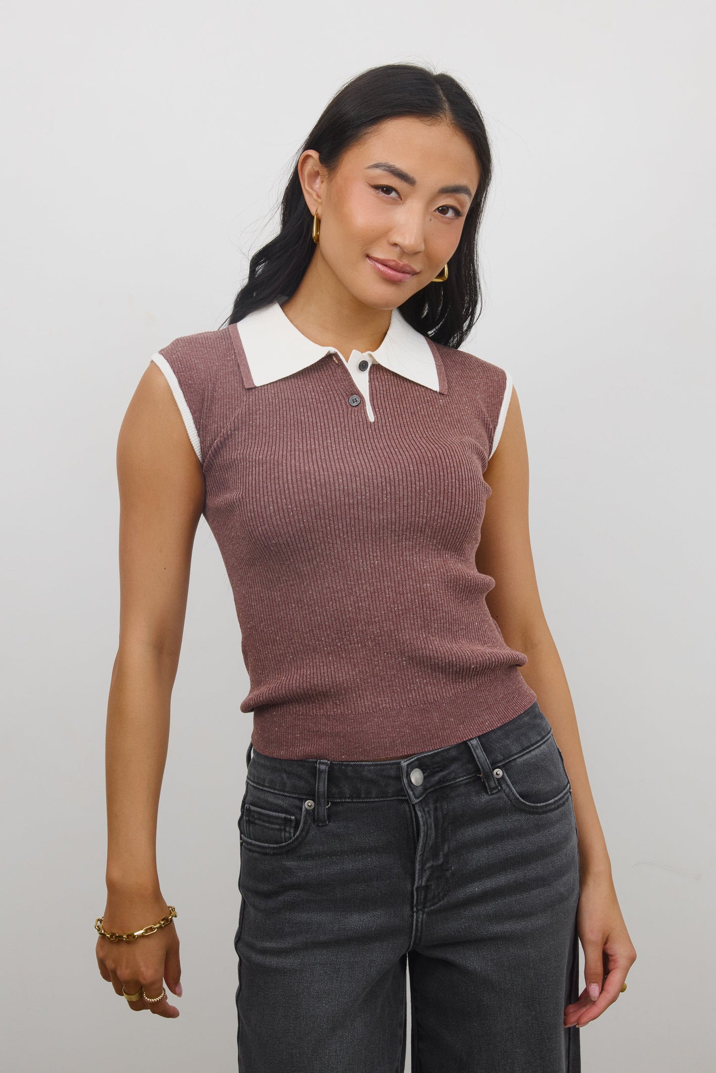 Becca Ribbed Top in Plum - FINAL SALE