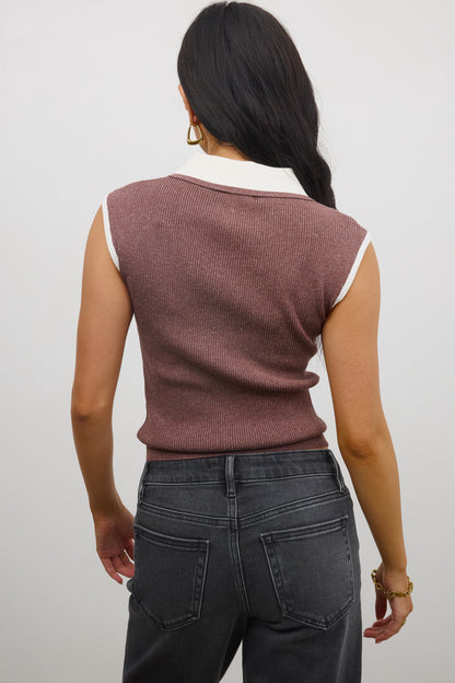 Becca Ribbed Top in Plum - FINAL SALE