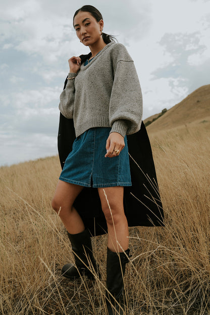 Fern Relaxed Sweater in Grey - FINAL SALE