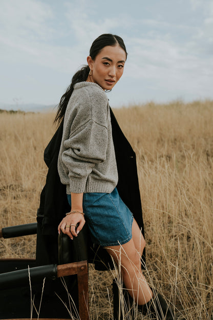 Fern Relaxed Sweater in Grey - FINAL SALE