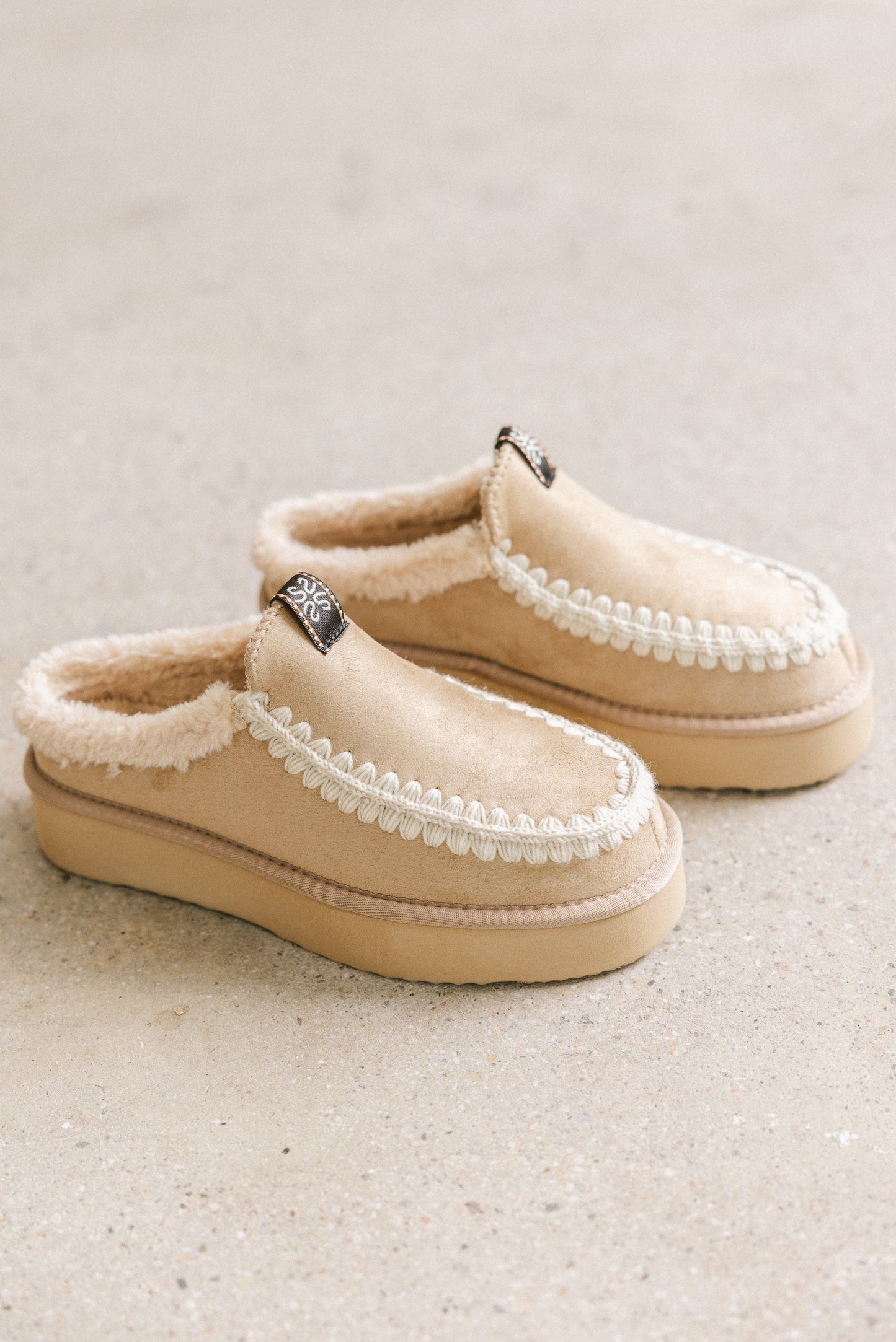 Cecily Platform Slipper in Natural