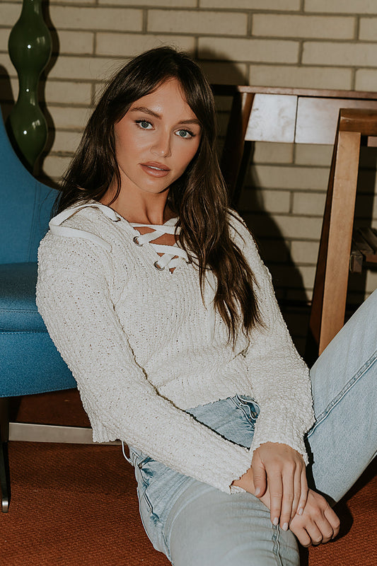 Georgie Knit Sweater in Ivory - FINAL SALE