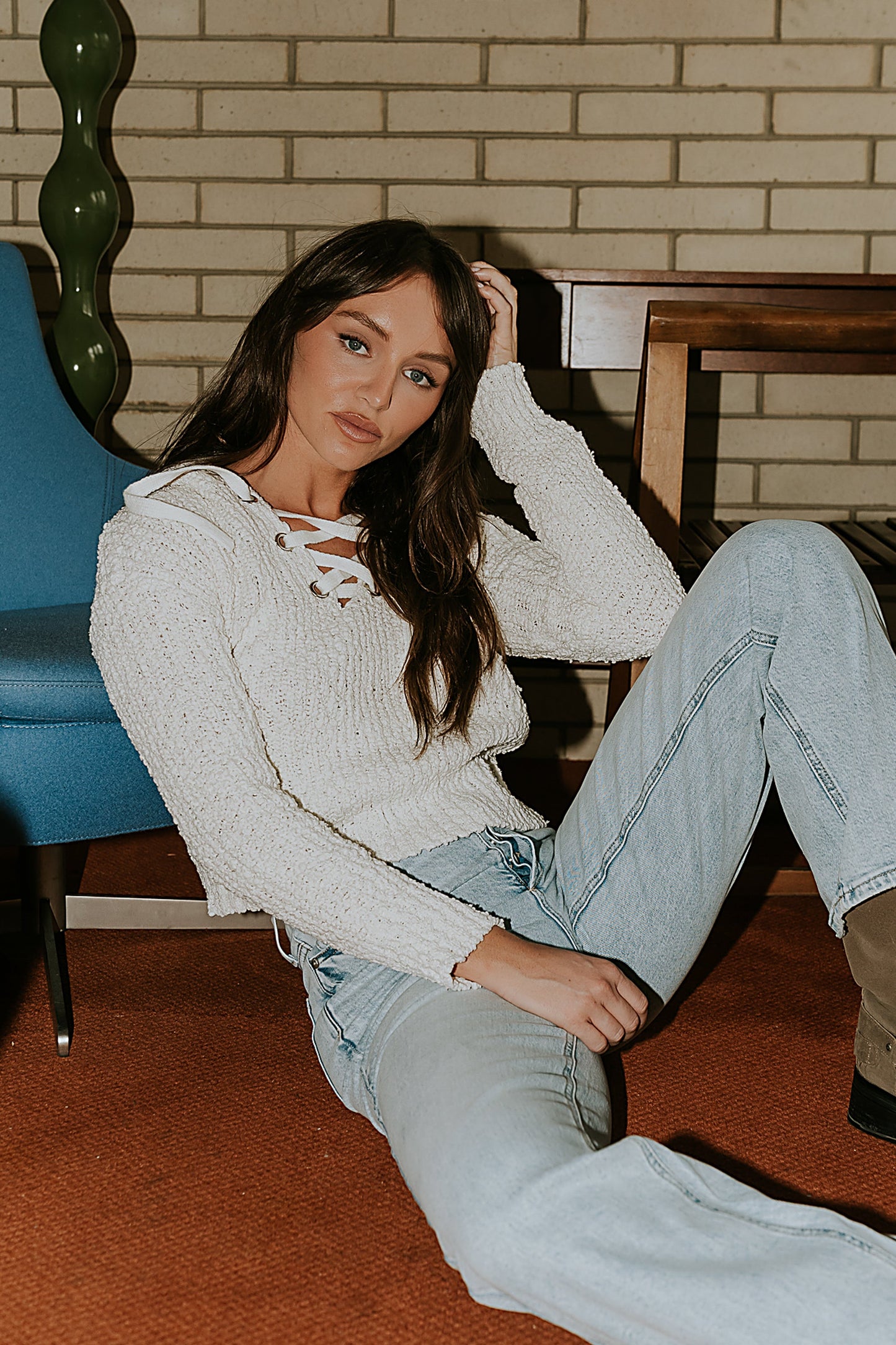 Georgie Knit Sweater in Ivory - FINAL SALE