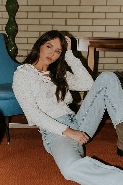 Georgie Knit Sweater in Ivory - FINAL SALE
