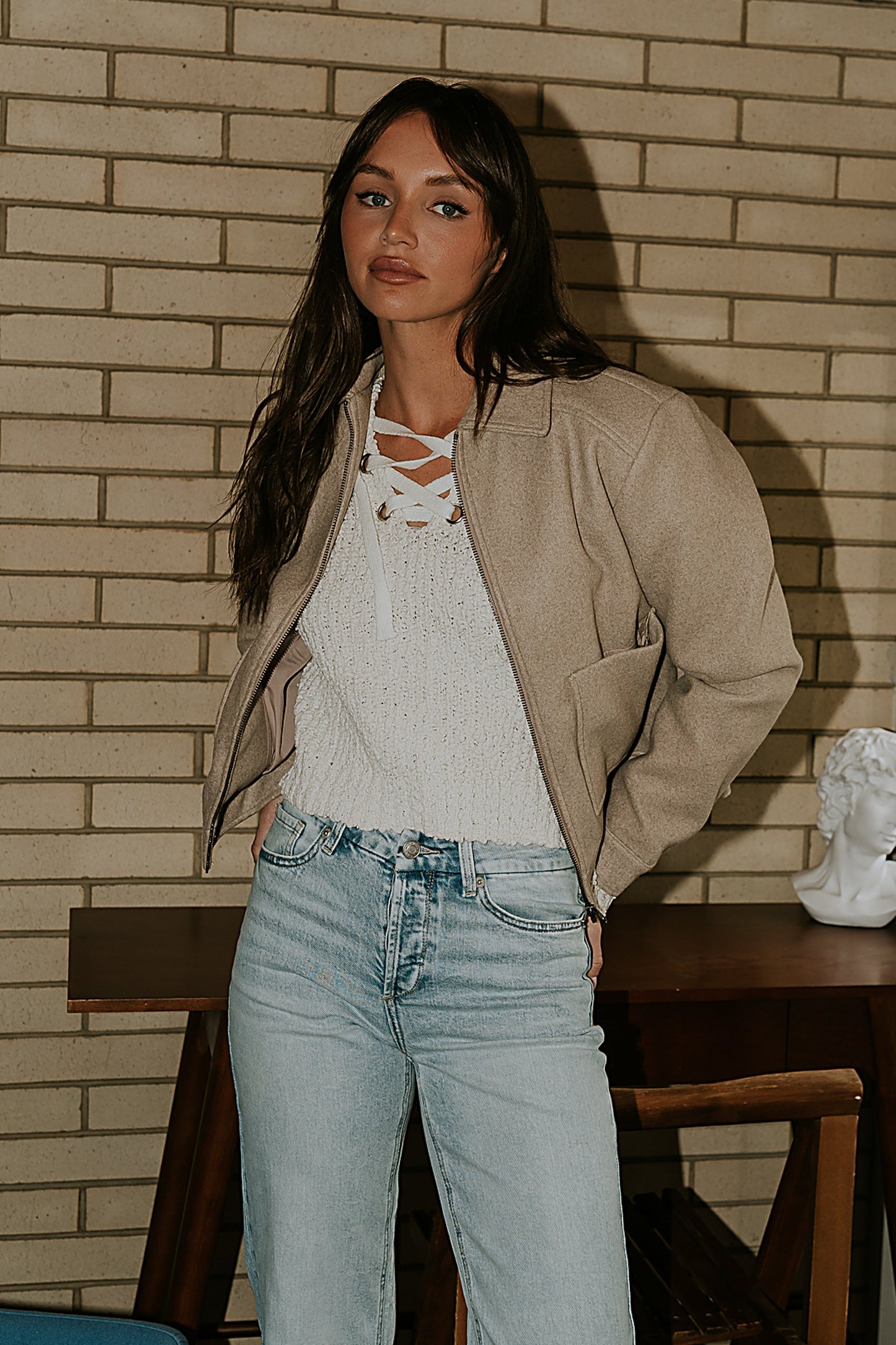 Georgie Knit Sweater in Ivory - FINAL SALE