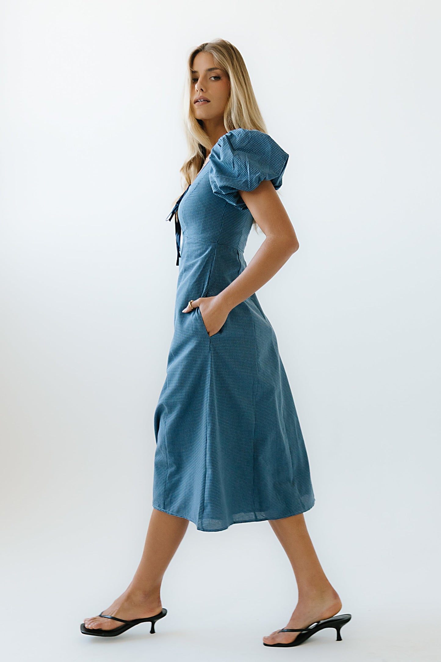 Elle Gingham Midi Dress - FINAL SALE