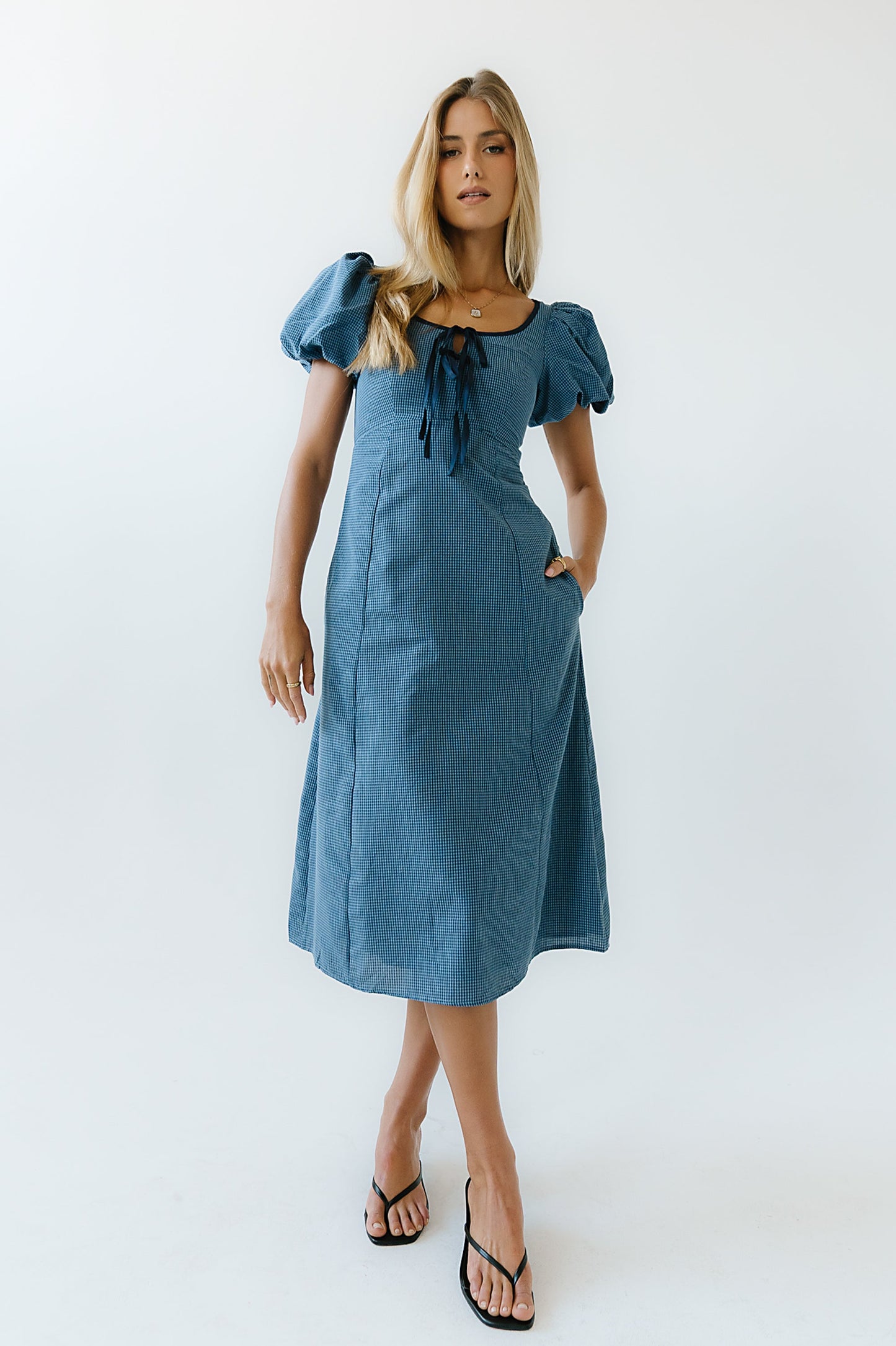 Elle Gingham Midi Dress - FINAL SALE