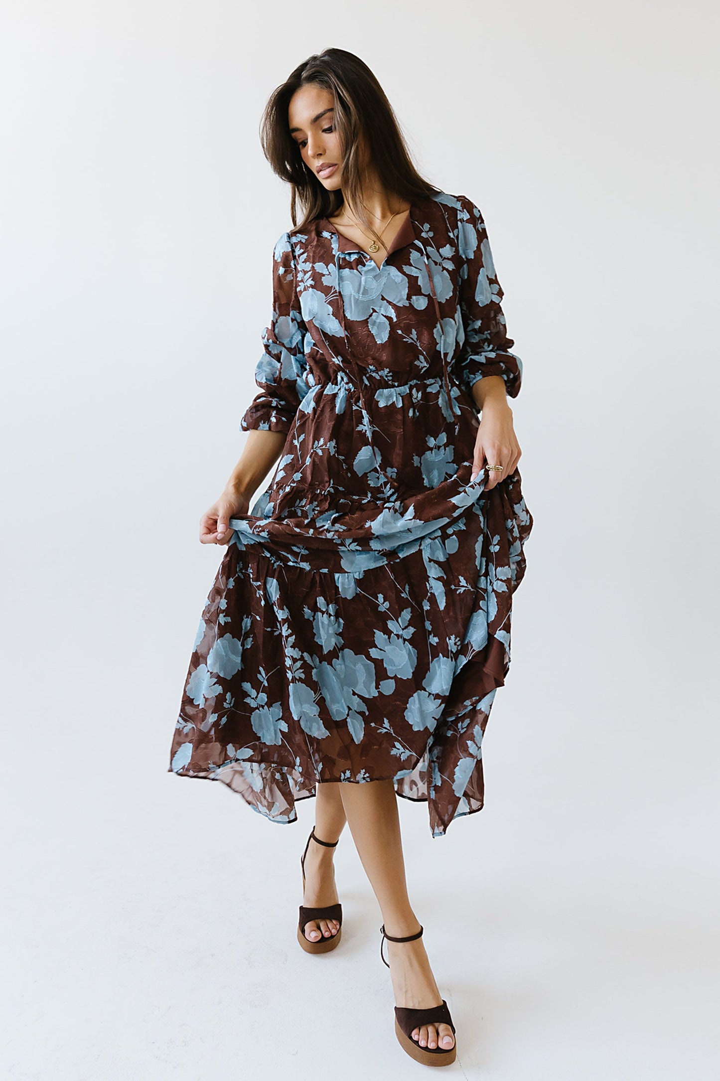 Cache Floral Midi Dress - FINAL SALE