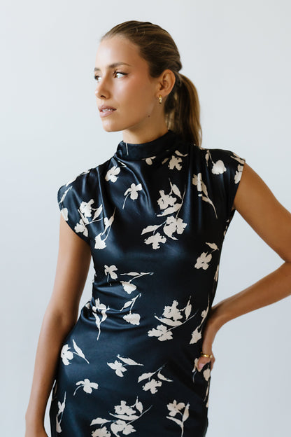 Carson Floral Maxi Dress in Black - FINAL SALE