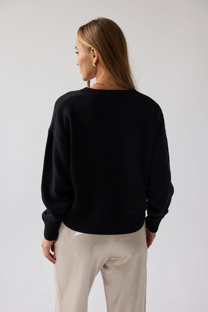 Adella Knit Sweater in Black - FINAL SALE