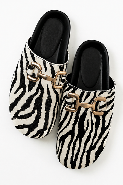 Azalea Clogs in Zebra - FINAL SALE