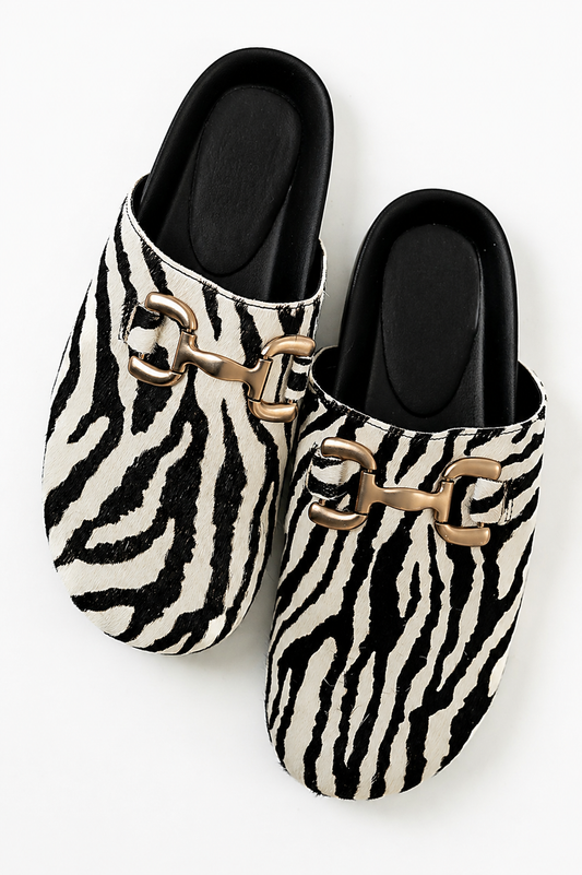 Azalea Clogs in Zebra - FINAL SALE