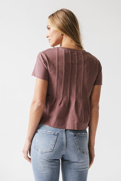 Cattelain Pleated Top in Plum