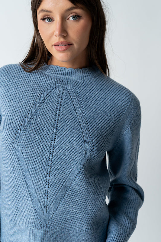 Bostyn Knit Sweater in Blue - FINAL SALE