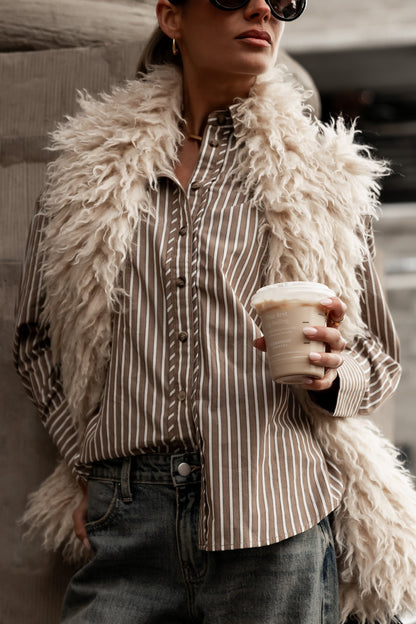 Ginny Striped Button Up - FINAL SALE