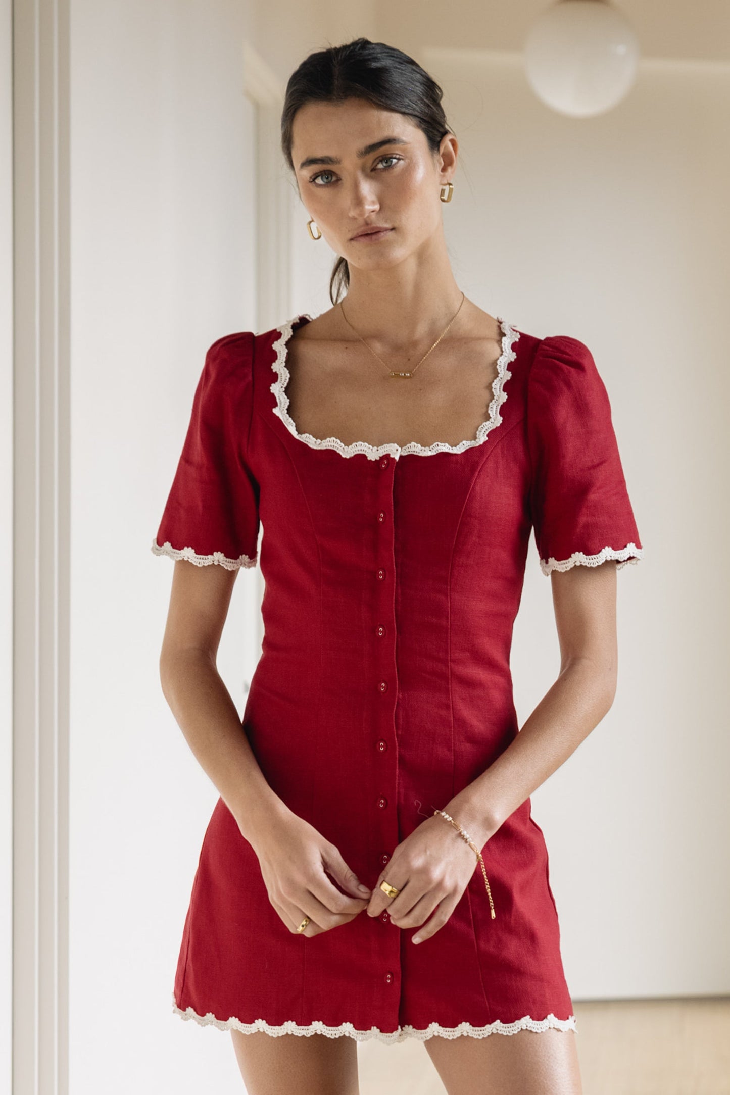 Aubrey Ric Rac Mini Dress - FINAL SALE