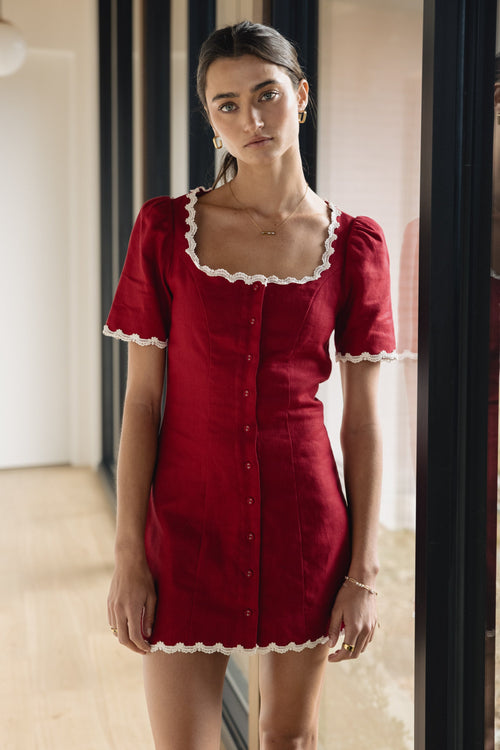 Aubrey Ric Rac Mini Dress - FINAL SALE