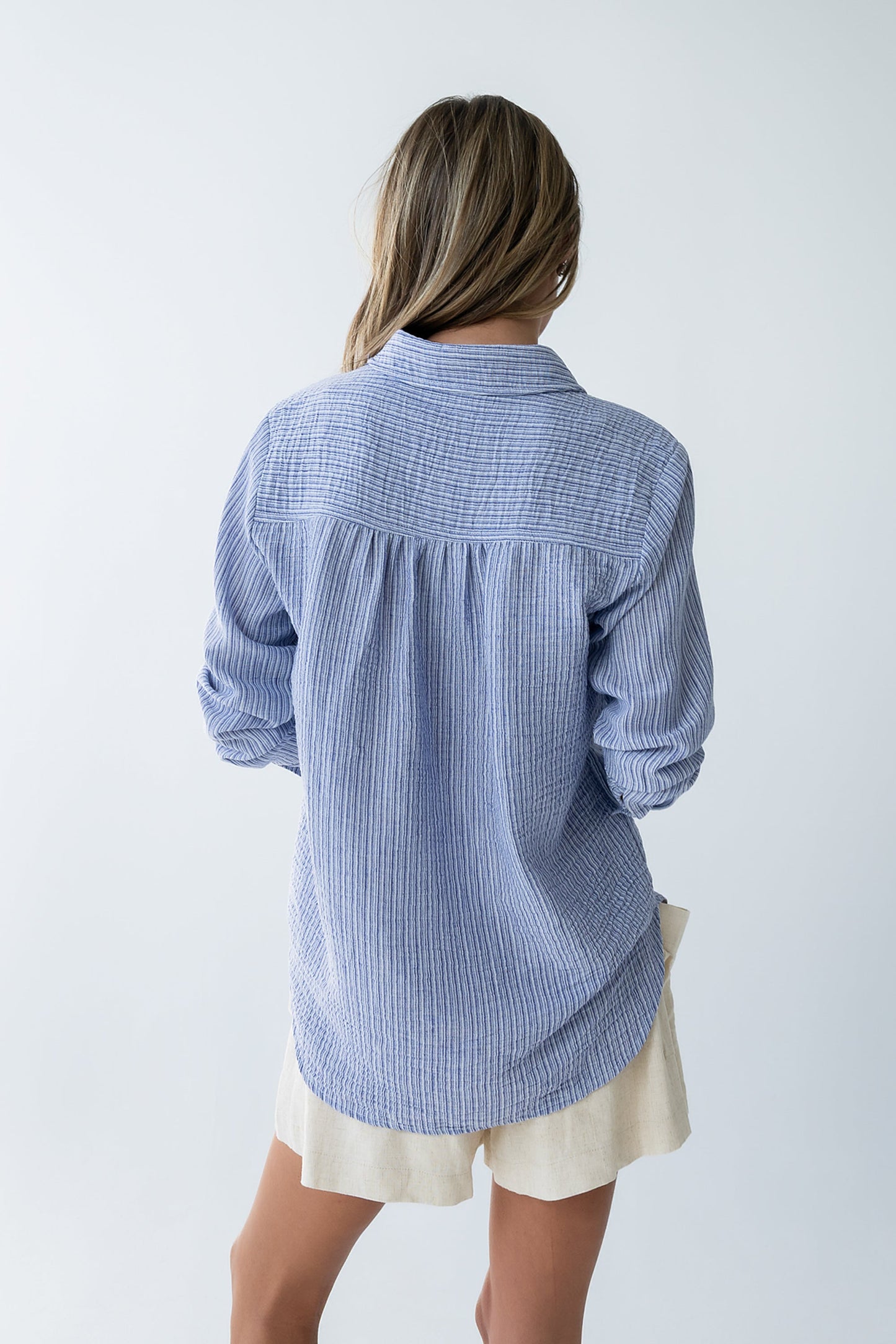Hillary Striped Button Up