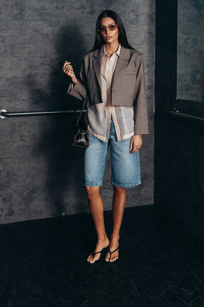 Crystal Cropped Blazer