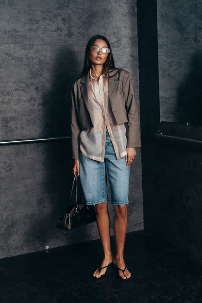 Crystal Cropped Blazer