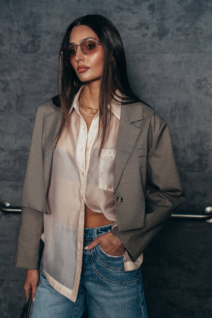 Crystal Cropped Blazer